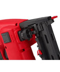 Close-up of M18 Fuel 18Ga One Quarter Narrow Crown Stapler showing tool free depth adjustment feature.