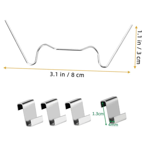 Must Have 50 Pack Greenhouse Glass Pane Fixing Clips Stainless Steel Wire Clamps For Secure Plant Covering Heavy Duty Garden Gear And Greenhouse Supplies