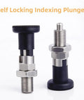 Hardcore 2pcs M12 Ball Nose Spring Plungers With Nuts Stainless Steel Self Locking Indexing Bolts Push Fit Positioning Pins, black and silver.
