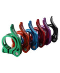 Colorful Seat Post Clamp 31.8mm For Mountain Bike Quick Release Aluminum 7075 T6 Alloy Adjustable Seat Tube Clamp Purple Durable Lightweight Easy Height Adjustment Built For Rugged Trails And Everyday City Riding On The Go on White Background