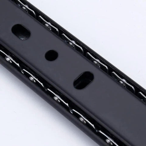 Close-up of Ultra Smooth Full Extension Drawer Slides 18 Inch Rails Replacement Track Glides for Kitchen Cabinets heavy-duty metal runners