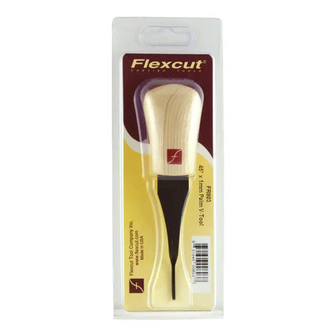 Palm V Tool For Woodcarving With Pro Grade High Carbon Steel Blade And Solid Ash Handle 1 Mm Cut 45 Degree Point Ergonomic Grip FR803