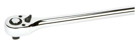 Workhorse 1/2 Inch Drive Long Handle Ratchet With Chrome Vanadium Steel Build And Nickel Chrome Finish 108 Gear Teeth For Ultra Smooth Swings Durable One Pack For DIYers And Pros