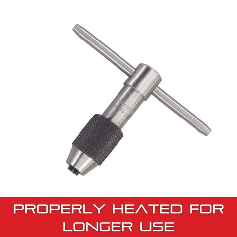 Beefy T-Handle Tap Wrench For Holding Taps Drills Reamers And Small Tools 1/16-3/16 In Capacity 2 In Body Length 1/16-5/32 In Square Shank