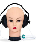 Hydrogen Inhalation Ear Mask For Tinnitus And Hearing Support With Direct Molecular Hydrogen Delivery, black mask on mannequin