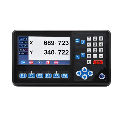 2Axis LCD DRO Digital Readout For Lathe And Milling Machines With 5um Linear Scales front view OEM Pro Grade Display
