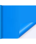 Blue Rectangle Patch Vinyl Liner Repair Kit For Above Ground Pools 49 By 34 Inch with Heavy Duty Adhesive showing rolled corner
