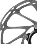 Close-up of Center Lock 200mm Disc Brake Rotor with Centerline Technology aluminum and steel construction for heat dissipation and durability.