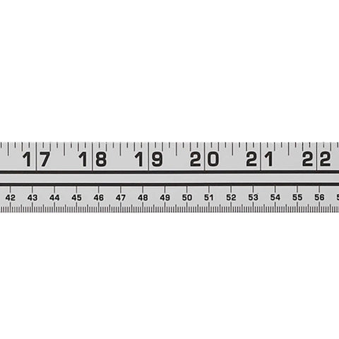 Durable Aluminum Yard And Meter Stick 39 Inch 100 Cm With Metric Conversion Tables And Hang Hole For Home Office Classroom Real Handy For Quick Measurements Graduated In Eighths On One Edge And Millimeters On The Other For Easy Measuring, close-up of ruler scales