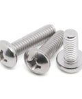 1/4-20 Pan Head Machine Screws 1/2 Inch Full Thread 304 Stainless Steel 18-8 Pack Of 25 Heavy Duty Coarse Thread
