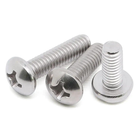 1/4-20 Pan Head Machine Screws 1/2 Inch Full Thread 304 Stainless Steel 18-8 Pack Of 25 Heavy Duty Coarse Thread