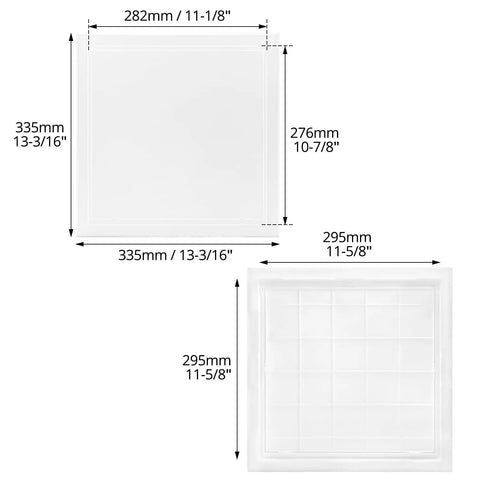 Top Shelf 12X12 Inch Drywall Access Panel With No Sweat Quick Setup And Paintable White Finish For Indoors Or Outdoors Dang Tough ABS Wall Hole Cover measurements displayed