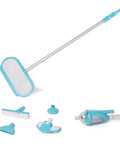 Deluxe Above Ground Pool Maintenance Kit With Vacuum For 800 GPH Flow Rate 110 Inch Telescoping Pole Wall Brush And 24 Foot Hose
