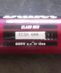 ECSR-600N 600A 600V CL RK5 Used Surplus Heavy Duty Industrial Circuit Breaker For Electrical Panels AIC 200 Rating Ideal For Commercial And Industrial Beefy Power Feeds And Quick Replacement Or Spare Parts. Used surplus RK5 600A 600V industrial circuit breaker with copper end caps