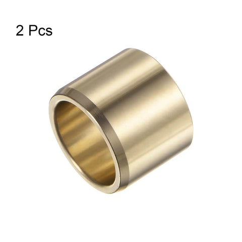 Two Pack Sleeve Bearings With 1 Inch Bore And 1.25 Inch Outer Diameter, 1 Inch Length Brass Alloy Oilless Bushings
