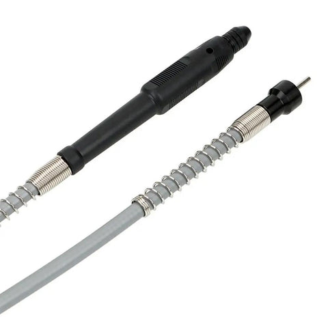 Solid Grip Flexible Shaft Handle Grinder Attachment with smooth soft bend cable and compact precision drill chuck close-up