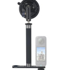 Hardcore Aluminum Extension Rod 1/4 Inch Male Female Thread 5.9 Inch Long Camera Mount for Dash Cam and Action Camera Two Pack with Suction Cup