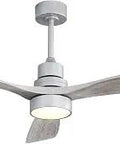 52 Inch Ceiling Fan With Lights And Remote Control Modern Solid Wood Blades Dope Airflow Quiet DC Motor Low Profile Indoor Outdoor Ceiling Fan