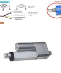 DC Linear Actuator With Potentiometer Position Signal 24V Built To Last 1200N Load 50mm 100mm 200mm 450mm Stroke Gear Motor For DIY Projects Industry Quiet Operation in metal housing with wiring diagram