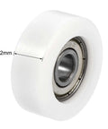 608ZZ Ball Bearing Guide Pulley Roller Wheel 8x32x12mm shown with 12mm thickness, featuring double shielded, chrome steel construction