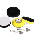 Two Pack Two Inch Hook And Loop Sanding Backing Pads With Soft Foam Buffer Pad Pro Grade Set for One Quarter Inch Shank