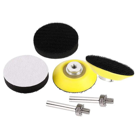 Two Pack Two Inch Hook And Loop Sanding Backing Pads With Soft Foam Buffer Pad Pro Grade Set for One Quarter Inch Shank