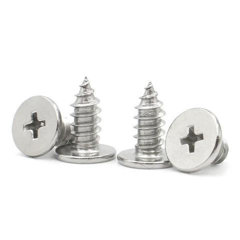 Heavy Duty Stainless Steel Self Tapping Wood Screws Set M2 M2.6 M3 M3.5 M4 14mm Wafer Head Cross Phillips A2 304 Rust Resistant