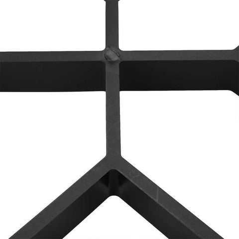 Close-up of black reusable plastic paver mold, part of Concrete Path Molds Set For Patio And Garden Walkways Reusable Plastic Paver Molds With Diverse Shapes And Sizes For Stepping Stones Garden Pathways Lawn Edges Patio Pavement Pavers Durable DIY Molds