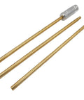 Rock Solid Brass 33 Inch Muzzleloader Range Rod With Ergonomic T Handle Grip displayed with T-handle and threading ends.