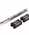 Precision HGR20 Linear Rail And Slide Set With Dual Bearings for CNC builds and industrial gear, featuring dual carriages and a metal track.