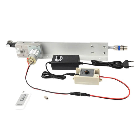 DIY Reciprocating Linear Actuator 24V DC with adjustable stroke 30 to 150 mm, speed 12 to 120 RPM, remote controller included