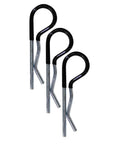 Heavy Duty Cotter Clip Set For Trailer Hitches 3 Pack Fits One Half Inch And Five Eighth Inch Pins Class 1 Through 4 Receiver Keeps Ball Mount Pin From Falling Out Durable Steel Construction