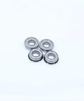 Four 6x12x4mm stainless steel SMF126ZZ flanged bearings for heavy-duty industrial applications.