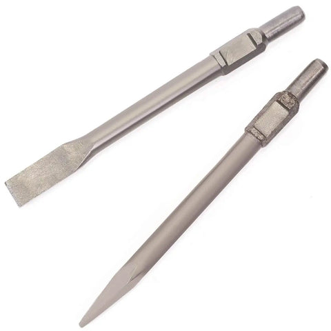 1-1/8 inch bull point and flat chisel for Workhorse 2800 Watt Electric Demolition Jack Hammer For Concrete Breaking With 1900 Impacts