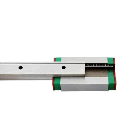 Rock Solid HGR30 Linear Motion Guide Slider Rail Kit showing steel rail and low friction slider block for CNC setup.
