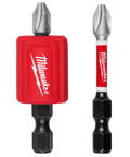 Shockwave Impact Duty PH2 Screwdriver Bit With Magnetic Attachment for Fast, Durable Torque, red casing, anti-slip grip