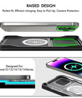 Road Ready Wireless Charging Pad With Quick Snap Fit Setup For Gmc Acadia And Hummer Ev Suv Center Console side angle showing raised design.