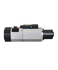 Top Shelf Heavy Duty Cnc Spindle Motor With Quiet Air Cooled Cooling And 9000W Raw Oomph For Flawless Industrial Engraving Milling And Routing Jobs Running Fast Up To 24000 Rpm On 220V Systems side view of powerful spindle motor