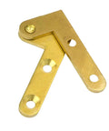 2 Pack Concealed Pivot Door Hinge Brass Gold For Cabinets And Doors, L Shaped Hidden Pivot Hinge
