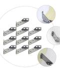 Heavy Duty Trapezoid Angle Brackets Ten Stainless Steel Corner Braces With Flush Mount For Reinforcing Furniture Joints And Shelf Support