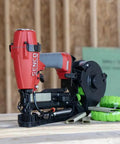 Heavy Duty One Eight Gauge Cap Staples For Pneumatic Staplers In A Killer Two Thousand Pack alongside Senco stapler on wood surface