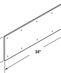 Diagram of Polished Brass Door Kick Plate 8 By 34 Inch Easy Install With Included Hardware And Pre-Drilled Mounting Holes Durable Swinging Door Protector Single Pack