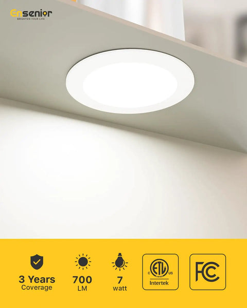4 Pack LED Can Lights Dimmable Retrofit Recessed Lighting With Adjustable 2700K To 5000K Color Temperature 700 Lumen Output
