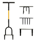 Three In One Lawn Aerator And Cultivator, 37 Inch Manual Plug Aerator With 4.7 Inch Iron Tines, Detachable Heads for easy home lawn care