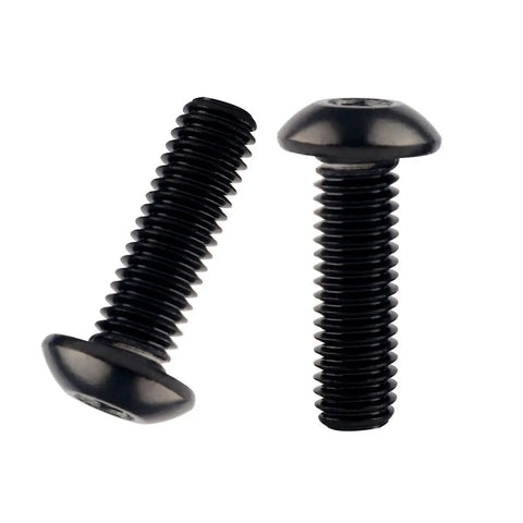 12Pcs M5x10mm Titanium Finish Stainless Steel Bike Bolts For Bicycle Disc Brake Rotor Screws Black Dope Look Rustproof Allen Hex Drive Replacement Upgrade Set Kit
