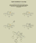 Lightweight 5.8G FPV RHCP Lollipop Antenna For 1S Drones installation guide with step-by-step diagrams for Acrobee Mobula7 TinyWhoop.
