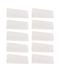 Top view of Ten Pack No Drill Stackable Transparent Door Stops, TPR Flexible Anti Collision Door Stop Wedges for Home Office