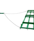 Heavy Duty Tow Behind Drag Harrow For ATV UTV Tractor And Lawn Care, 8 Ft Wide With Adjustable Bars And 72 Inch Chain, angled view