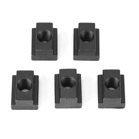 5 Pcs Black Oxide T Slot Nuts M8 Thread For Machine Tool Tables Undersized Sliding Nut Block For T Slots Durable 45 Steel Slot Fasteners