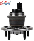 Front view of Pair Rear Wheel Hub & Bearing Assembly 512003 for Buick LeSabre Cadillac DeVille with 5-lug ABS flange